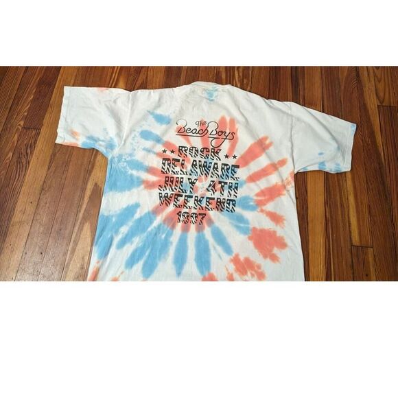 Beach Boys 1997 4th Of July Rock Delaware Red/Blue Tie Dye Shirt XL Shirt - Picture 4 of 8